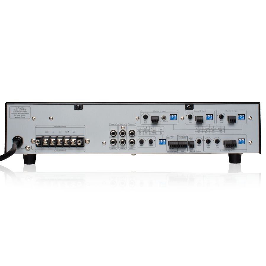 AA200PHD Mixer Amplifier 6 Input 200W Automatic System Test PHD