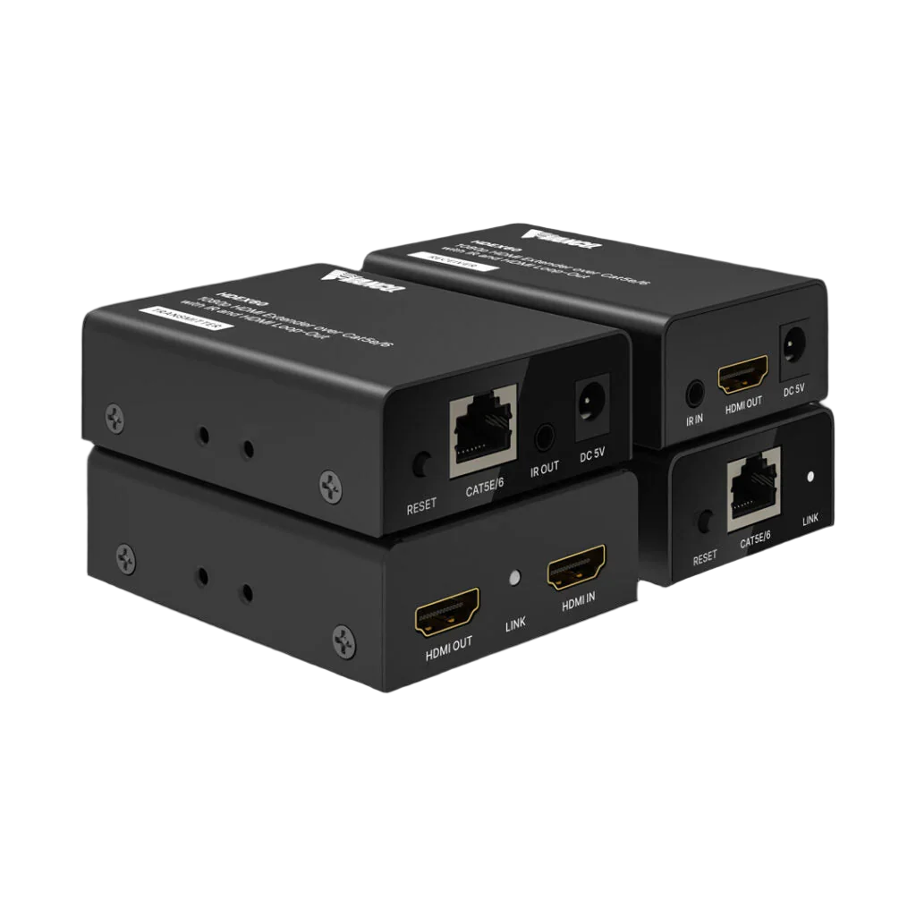 HDEX60 HDMI Over Single Cat5E/Cat6 Extender w/IR & HDMI Loopout