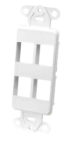 820324 Decor Style Multi-Media Wall Plate Insert 4-Port