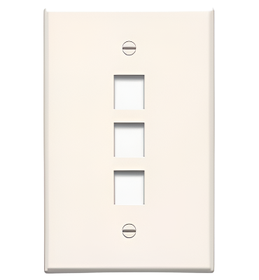 WP3403 1 Gang Wall Plate 3 Port