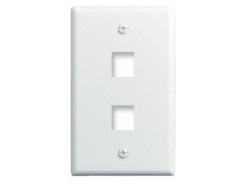 WP3402 Single Gang Wall Plate 2-Port