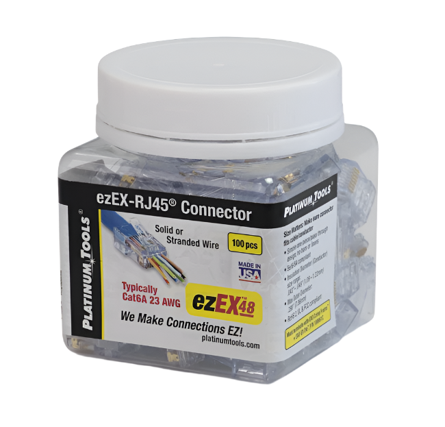 202052J ezEX48 Shielded RJ45 External Ground Connector 50/Jar