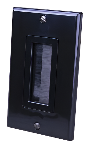 Decor Style Brush Bulk Cable Wall Plate Single