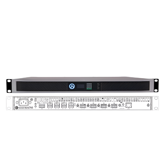 CONNECT 704-G 4 Channel x 700W @ 4Ω, 8Ω, 70V and 100V per channel Government Model with WiFi removed