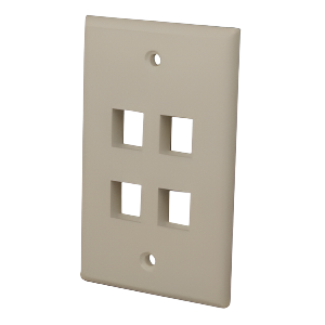 Multi-Media Keystone Wall Plate 4-Port