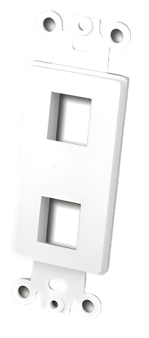 820322 Decor Style Multi-Media Wall Plate Insert 2-Port