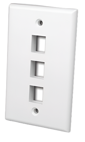 Multi-Media Keystone Wall Plate 3-Port