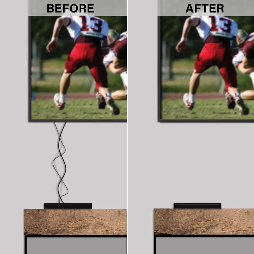 CCSIWLVK 5 Piece 3.75" x 3.75" PVC White Flat Screen Kit Routes Power & Low Voltage Cables