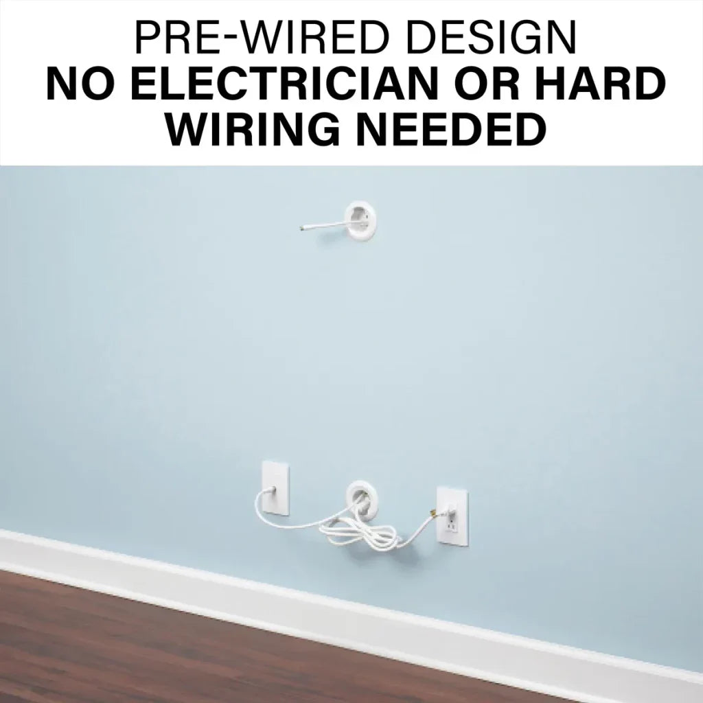 CCSIWLVK 5 Piece 3.75" x 3.75" PVC White Flat Screen Kit Routes Power & Low Voltage Cables