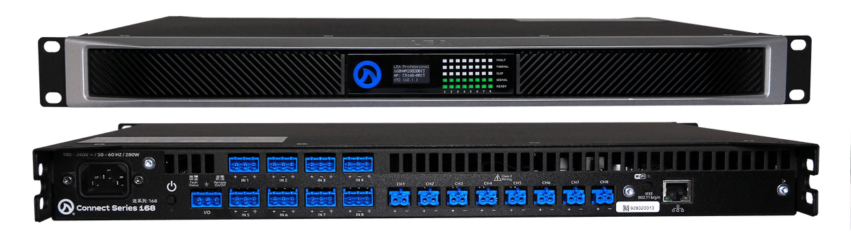 CONNECT 168 Amplifier 8 Channel 160W