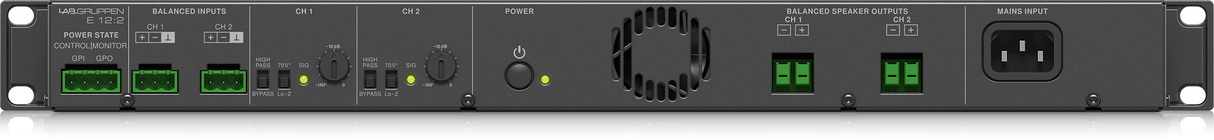 E12:2 1200W Amplifier with 2 Flexible Output-Channels