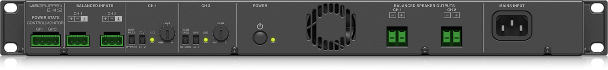 E4:2 400W Amplifier with 2 Flexible Output-Channels