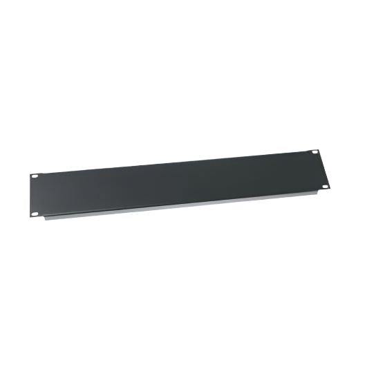 EB2 2 RU Blank Rack Panel, Steel & Flanged