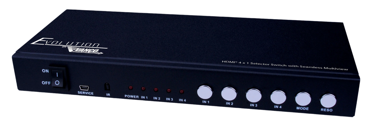 EVSW1040 HDMI 4x1 Selector Switch Multiview 1080p Seamless Switching Up/Down Scaler Audio RS232