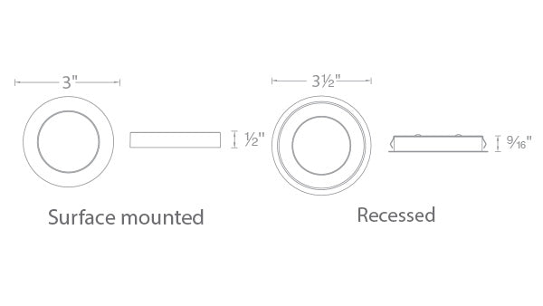 HR-LED90-27-WT LED 90 Button Light White