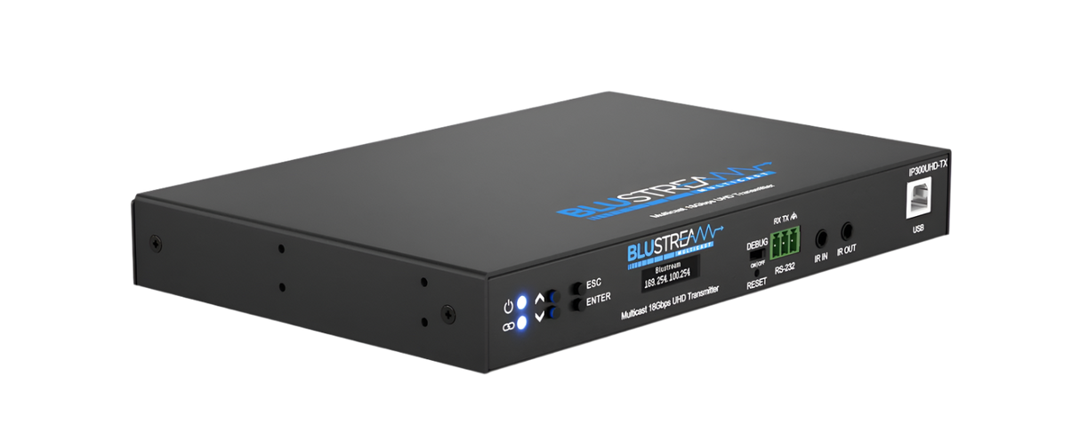 IP300UHD-TX 4K 60Hz UHD HDMI Video over IP Transmitter with PoE over 1Gb Network