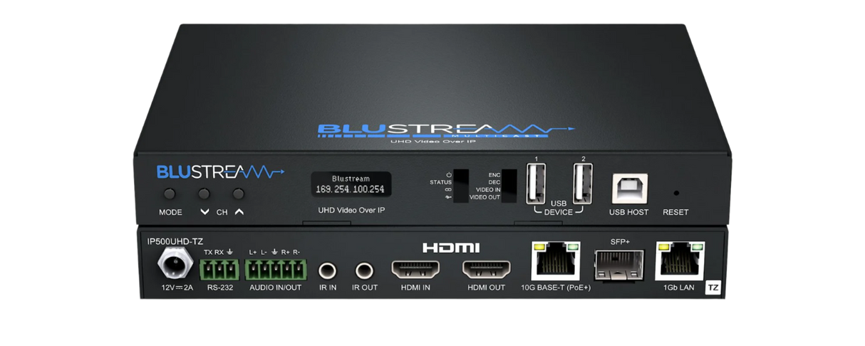IP500UHD-TX IP Multicast UHD Video Transceiver over 10Gb Managed Network