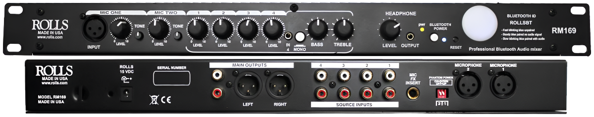 RM169 Professional Bluetooth 6 Channel Mixer