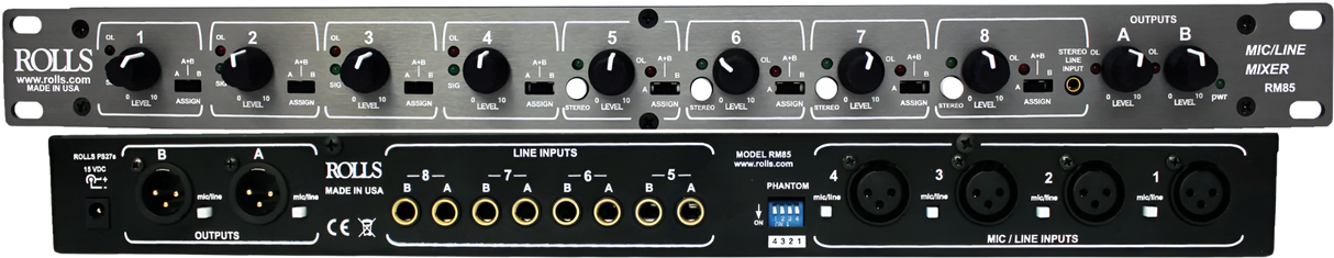 RM85 Two Zone Mic/Line Mixer