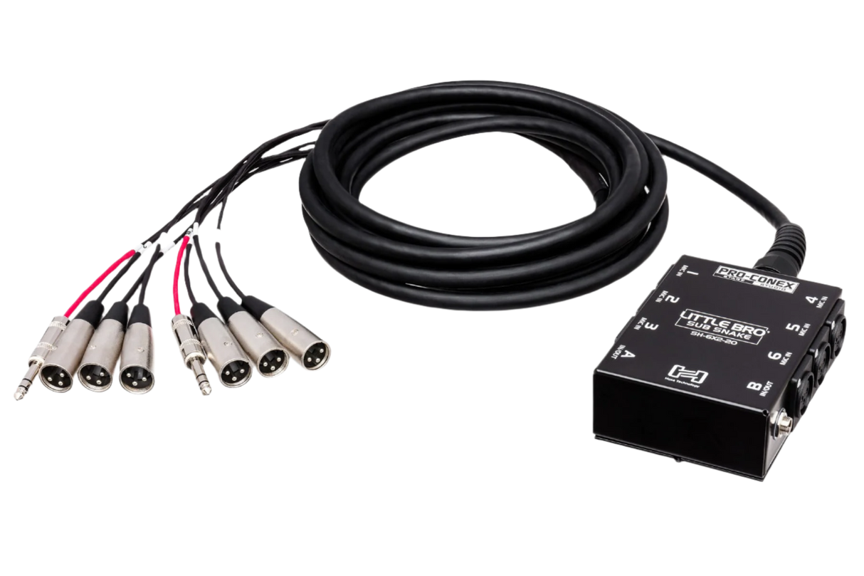 SH-8X0-25 Pro-Conex Little Bro' Sub Snake 8 X Xlr Sends And No Returns 25'