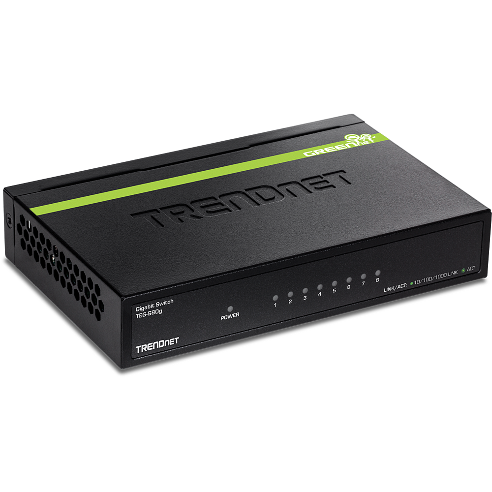 TEGS80g 8 Port Gigabit GREENnet Switch (Metal)