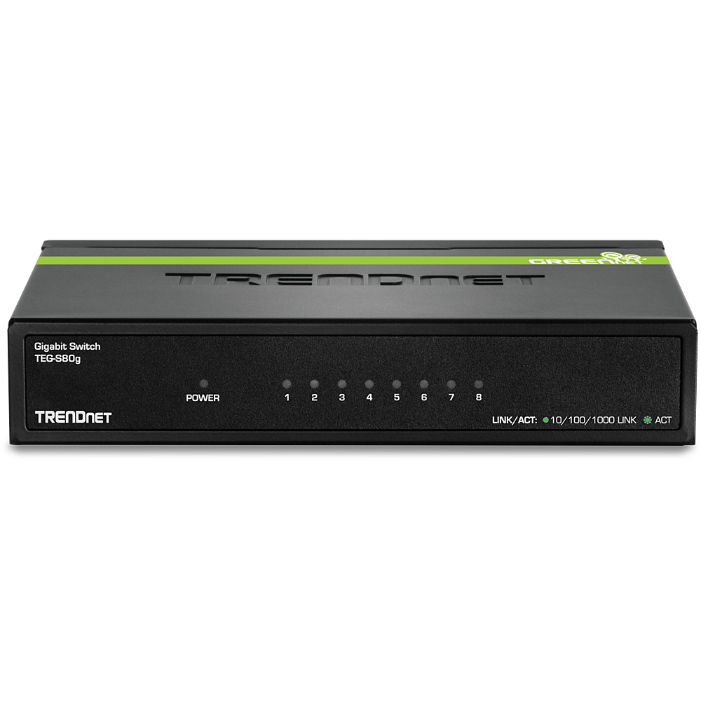 TEGS80g 8 Port Gigabit GREENnet Switch (Metal)
