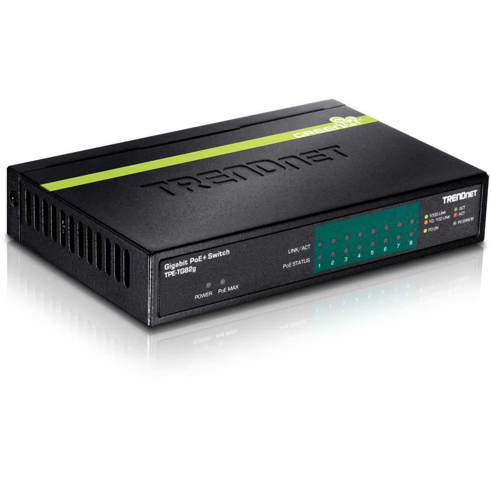 TPETG82G 8 Port Gigabit PoE+ Switch