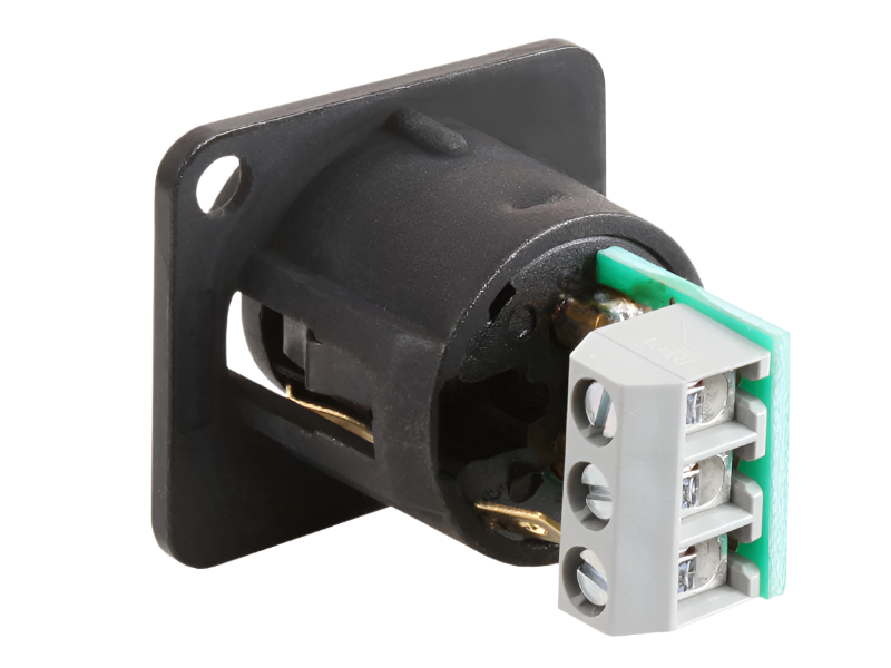 AMS-ALF XLR 3-Pin Female Jack Terminal Block Connections