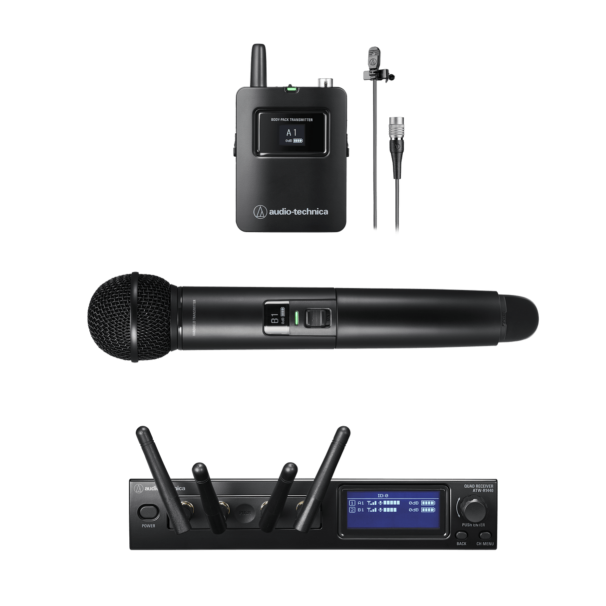 ATW-1423/L System 20 PRO Dual Handheld and Lavalier Microphone System 2.4GHz Wireless