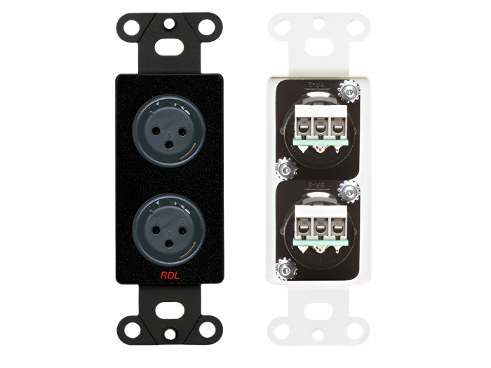 DB-XLR2F Dual XLR 3-pin Female Jacks on D Plate
