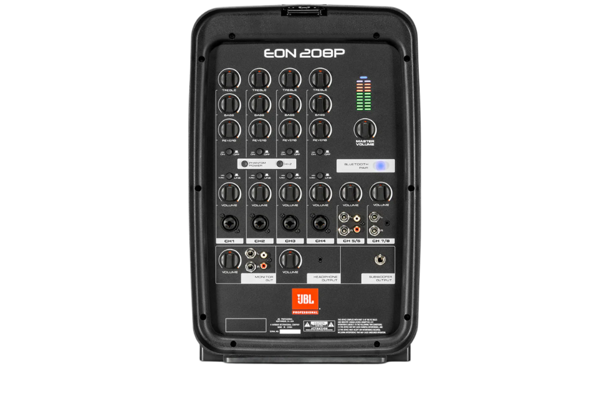 EON208P Packaged 8" 2-Way PA with Powered 8-Channel Mixer and Bluetooth®