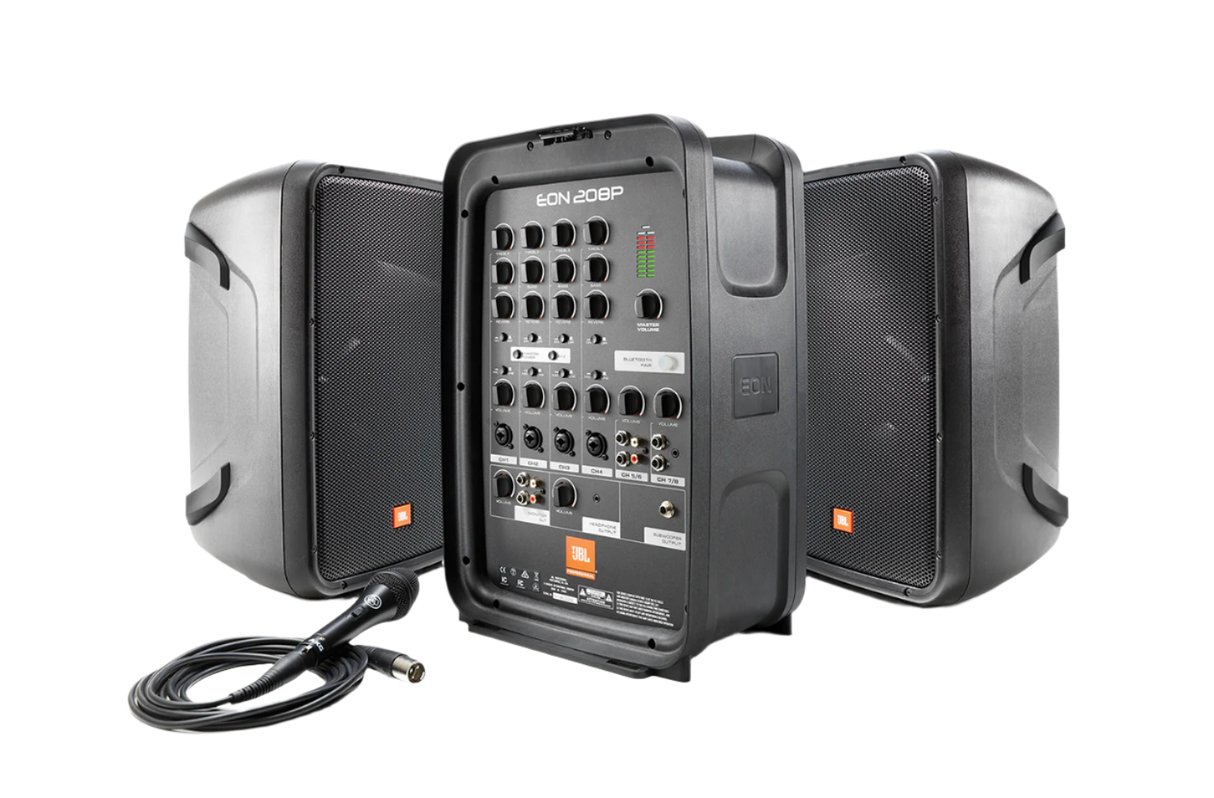 EON208P Packaged 8" 2-Way PA with Powered 8-Channel Mixer and Bluetooth®