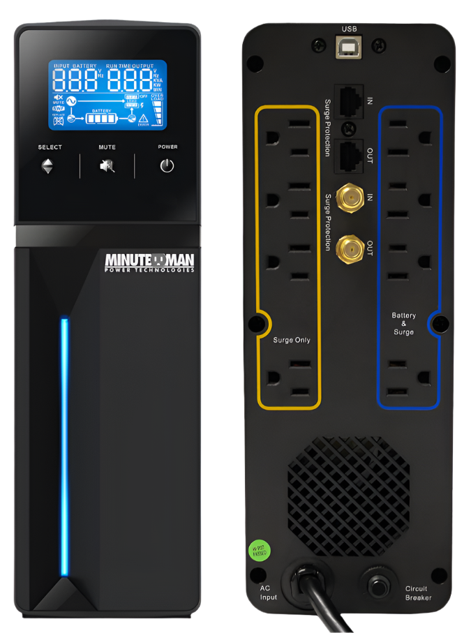 ETR850LG UPS 850 VA Line Interactive With 8 Outlets