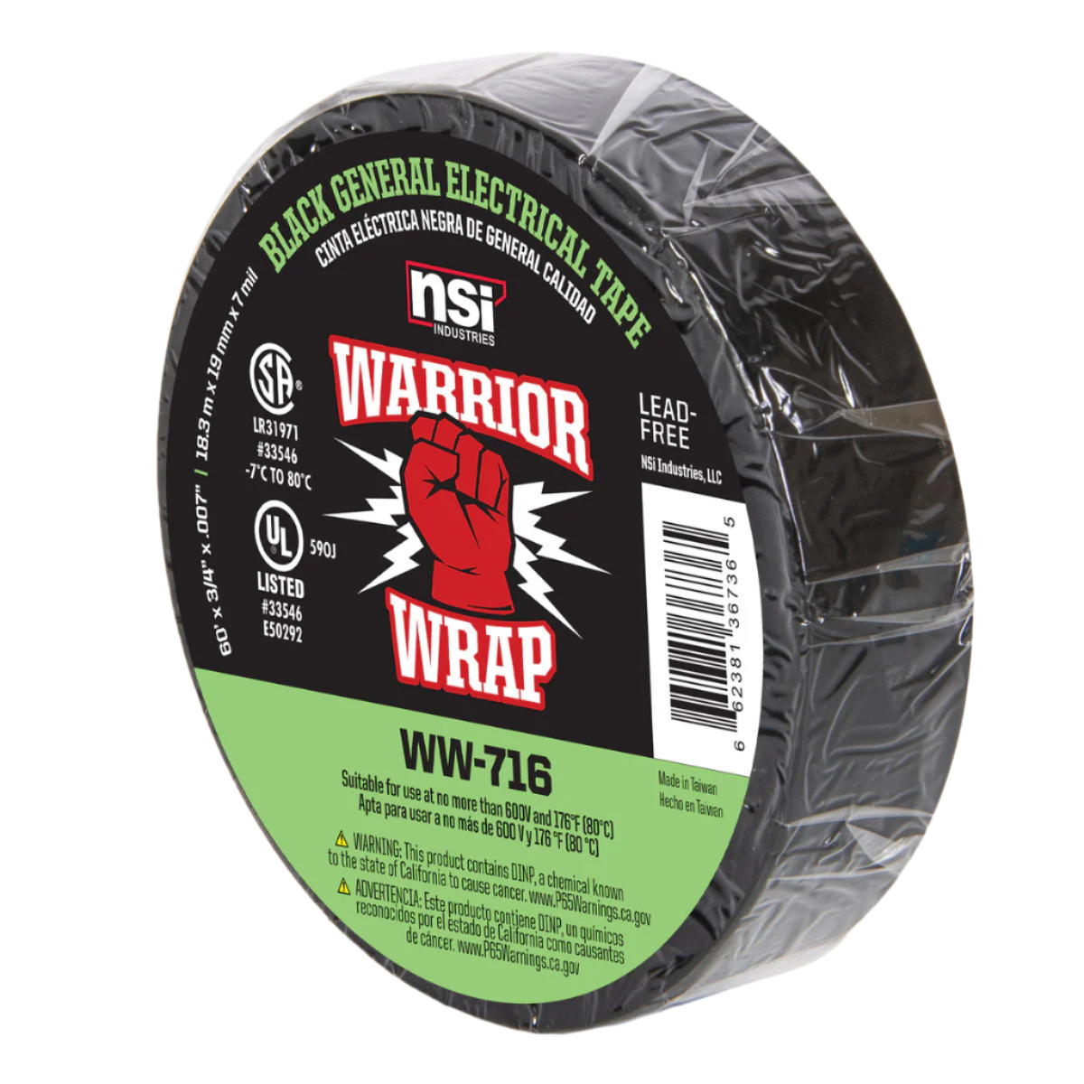 WW-716 7mil General Vinyl Electrical Tape