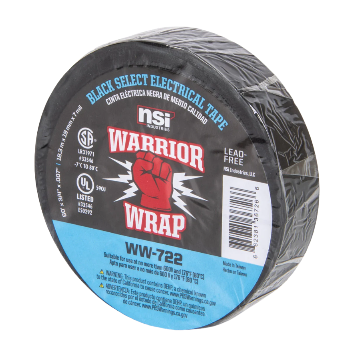 WW-722 7mil Select Purpose Vinyl Electrical Tape