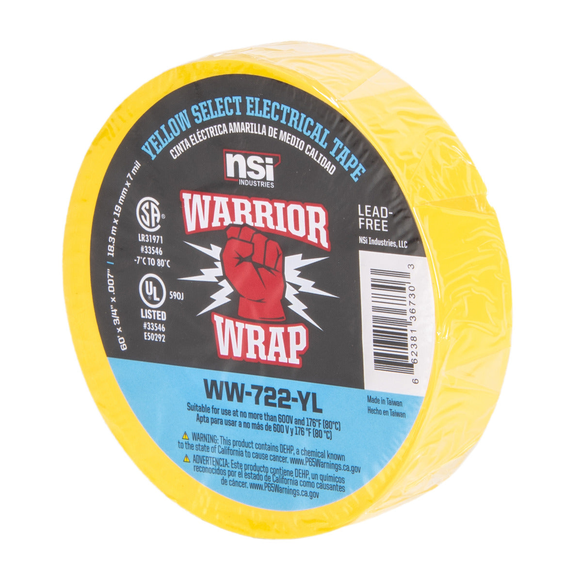 WW-722 7mil Select Purpose Vinyl Electrical Tape