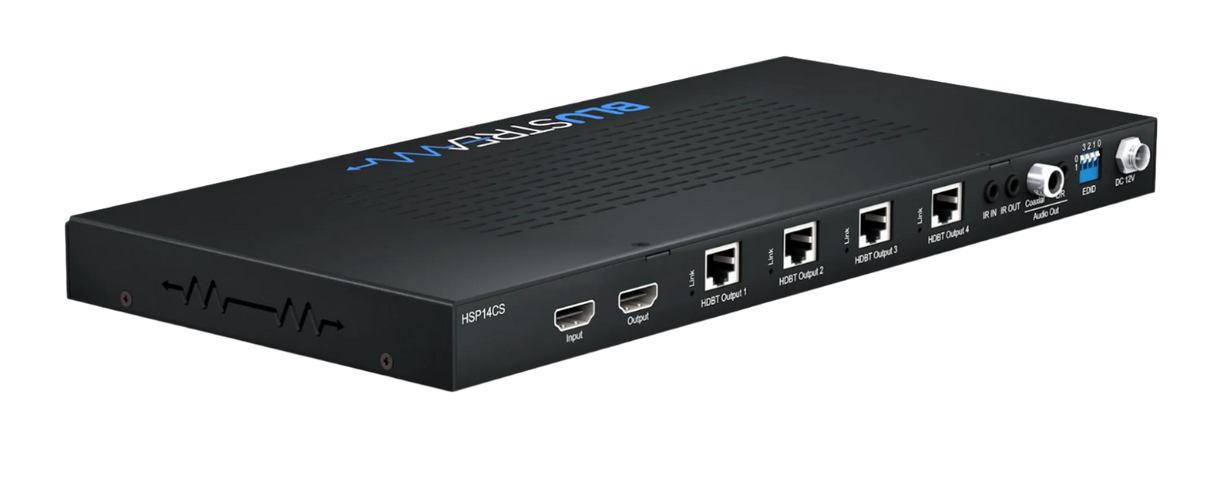 HSP14CS 4-Way 4K HDBaseT™ CSC Splitter 70M