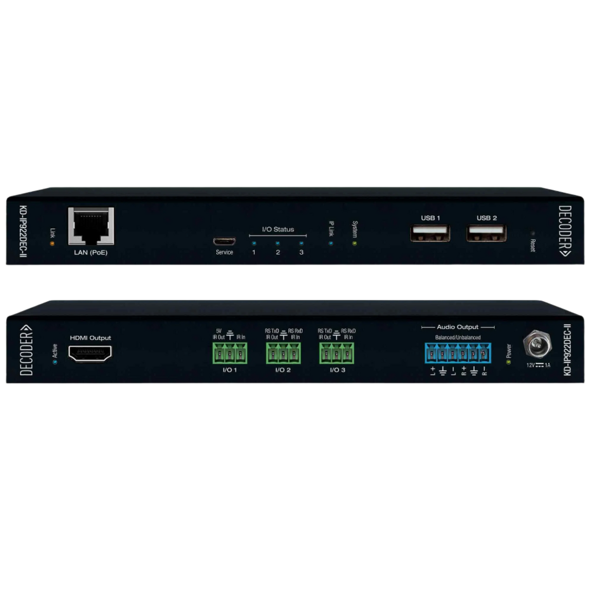 KD-IP922DEC-II 4K UHD AV Over IP Decoder, Poe, Audio De-Embedding, Video Wall Processing, Kvm/Usb