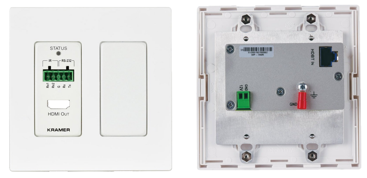 WP789R/US-D(W) 4K60 4:2:0 HDMI 2-Gang PoE Wall-Plate Receiver