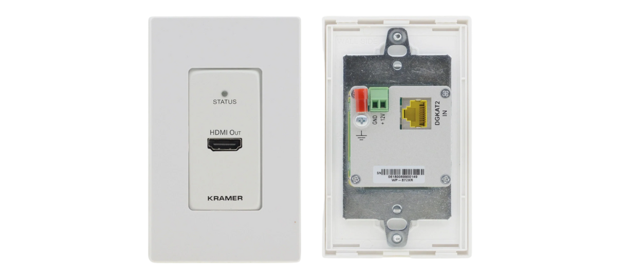 WP-872XR/US(W/B) Wall-plate Receiver over PoC Long-Reach DGKat (EU, UK, US-D)