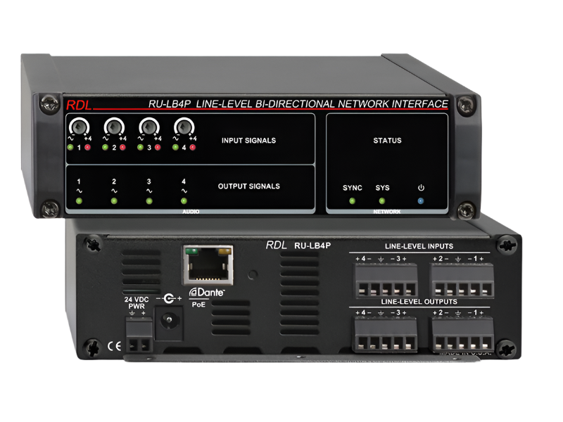RU-LB4P Line-Level Bi-Directional Network Interface