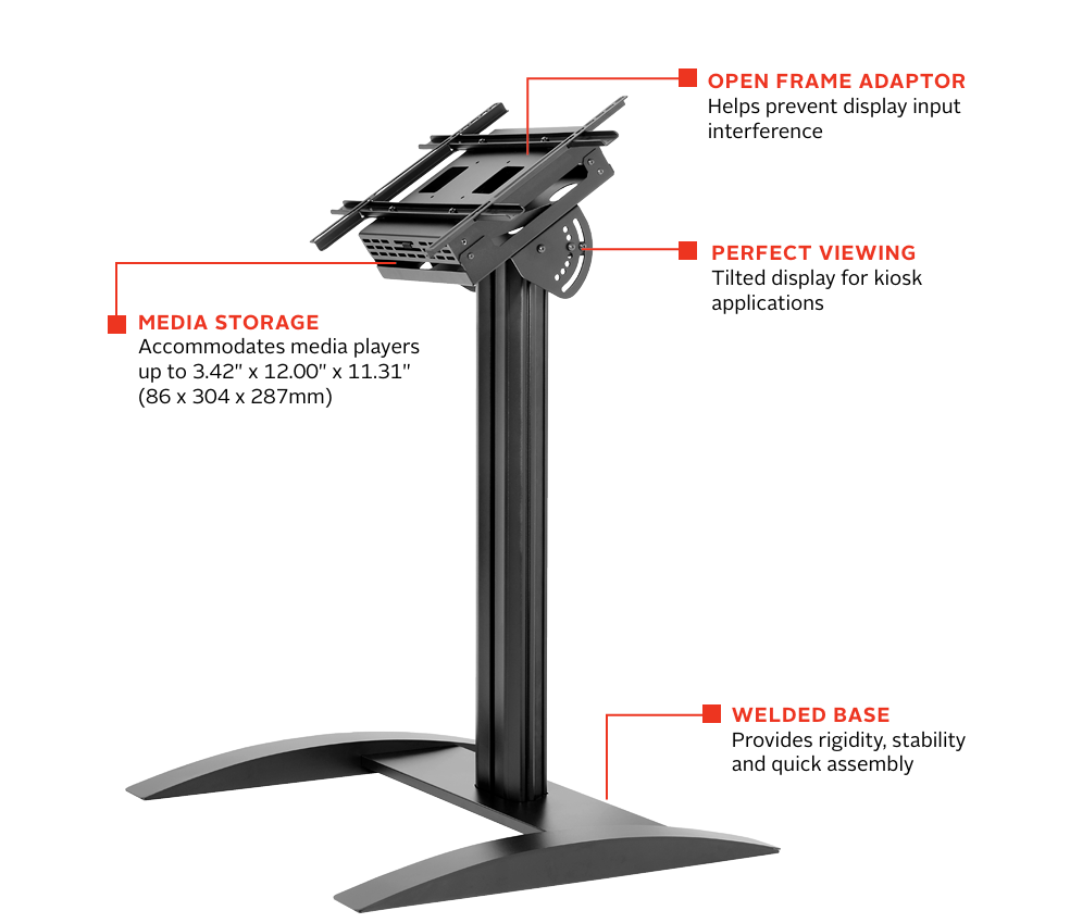 SS575K Universal Kiosk Stand for 32" - 75" Displays