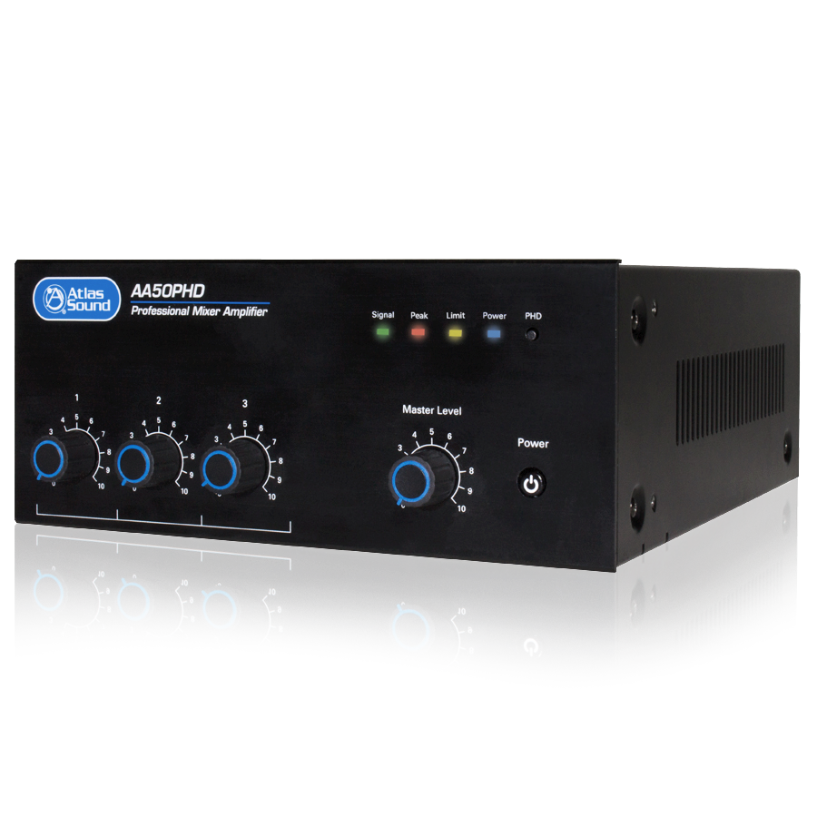 AA50PHD Mixer Amplifier 3 Input 50W Automatic System Test PHD