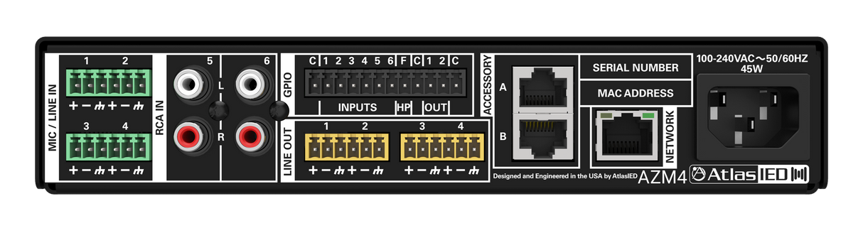 AZM4 Atmosphere™ 4-Zone Audio Processor