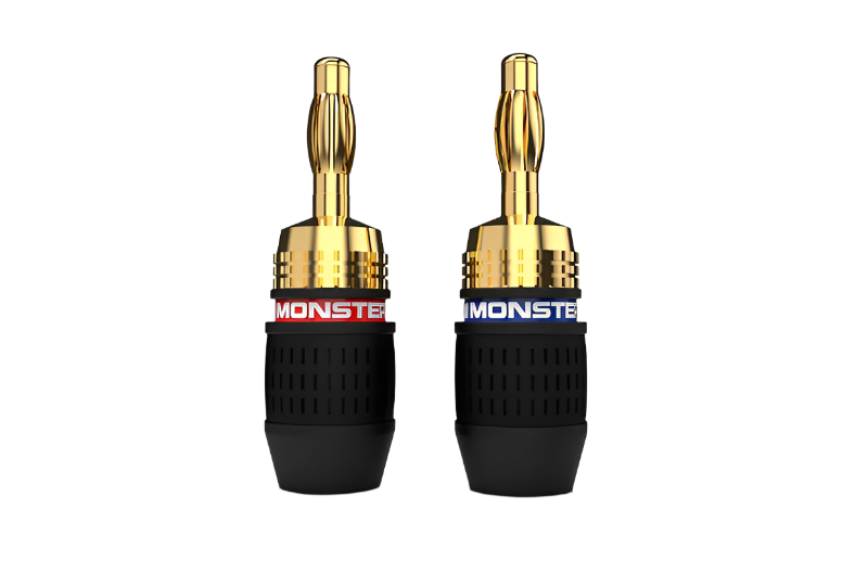 VME30027 Quicklock™ Gold Banana Connector Plug 2 Pairs (2 Black and 2 Red)