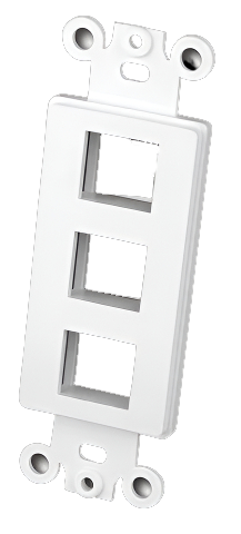 820323 Decor Style Multi-Media Wall Plate Insert 3-Port