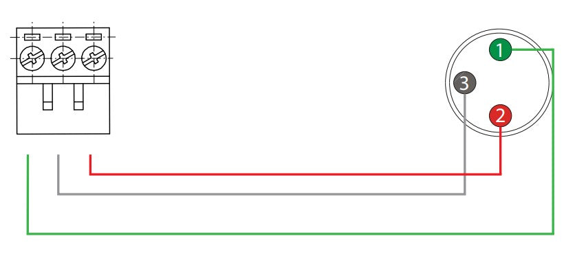 PHX106M-BULK Low-voltage Adaptor PHX3M to XLR3M 6"