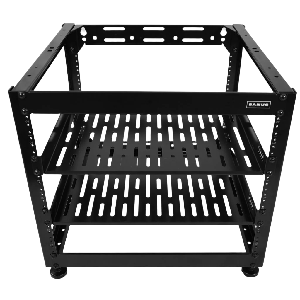 CFR1610-B1 10U AV Rack Stackable Open Frame Network Rack
