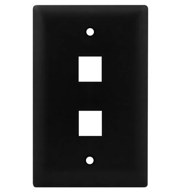 WP3402 Single Gang Wall Plate 2-Port