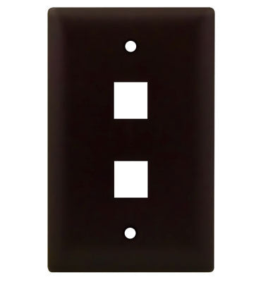 WP3402 Single Gang Wall Plate 2-Port